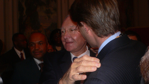 Avec le ministre de l'Outre-mer, M. François Baroin
